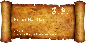 Belba Marita névjegykártya